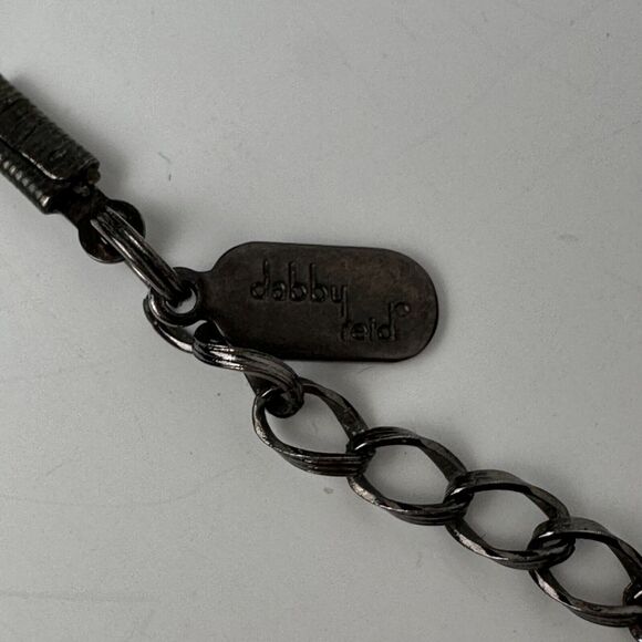 Dabby Reid Copper Tone Chain Beaded Statement Necklace Multi Strand Jewelry - Picture 12 of 16